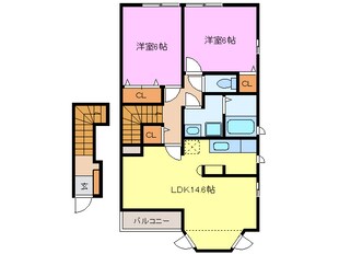 第2ペンションタカラＢ棟の物件間取画像